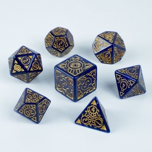 Set Dadi Cthulhu Orrore sull'Orient Express - Blu/Oro - immagine 2