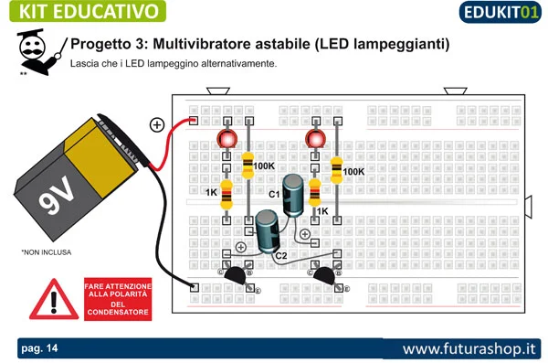 Edukit01 - Kit Esperimenti Base Elettronica - immagine 2
