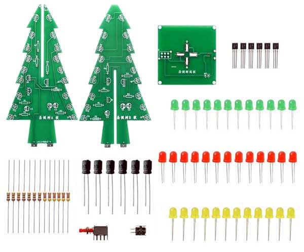 YXA368 - Albero Di Natale 37 Led 3 Col -Kit - immagine 3