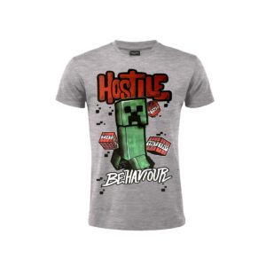 Minecraft - "Tnt Creeper" T-Shirt Grigia 14 Anni