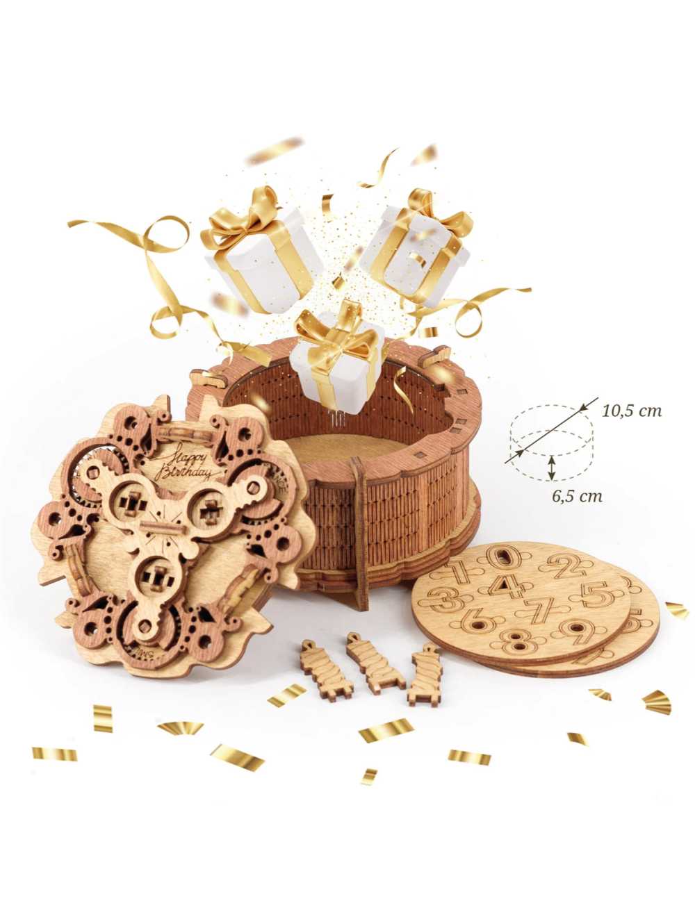 BIRTHDAY CAKE GIFT PUZZLE BOX - immagine 2