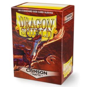 100 Bustine Standard Dragon Shield Matte Sleeves - CRIMSON