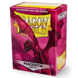 100 Bustine Standard Dragon Shield Matte Sleeves - MAGENTA