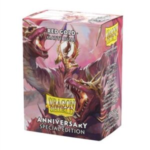 DRAGON SHIELD Dual Matte Sleeves - Special Red/Gold