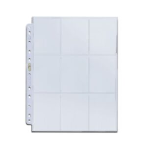 UP - 9-Pocket Silver Series Pages: Standard  [11-Holes] (25 pages)