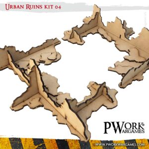 MDF Terrain Scenery Small - Urban Ruins - Kit 04