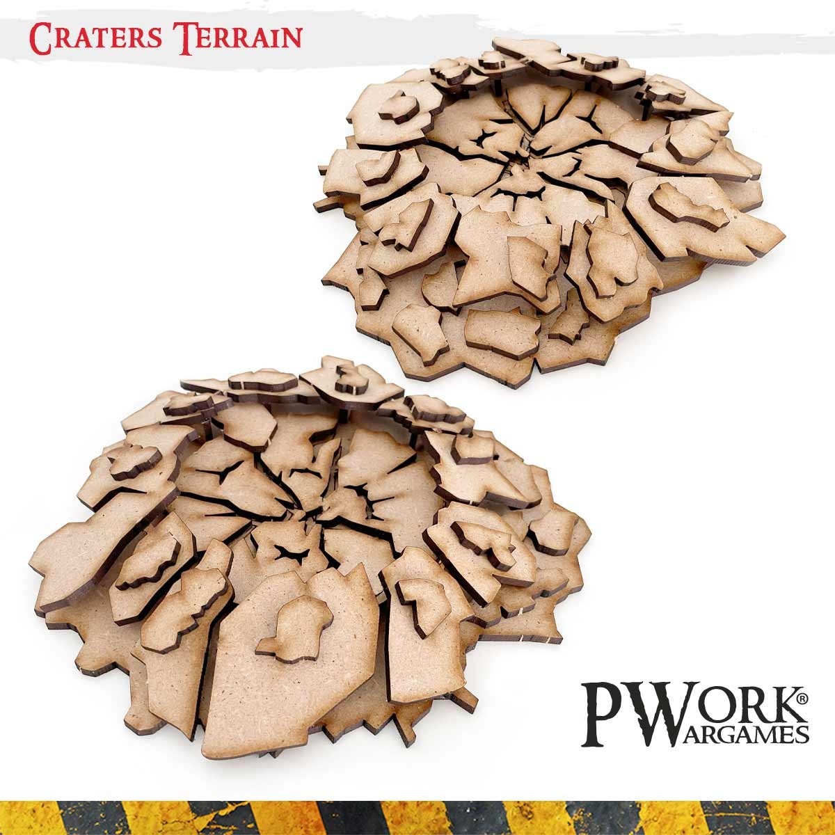MDF Terrain Scenery Small - Craters Terrains