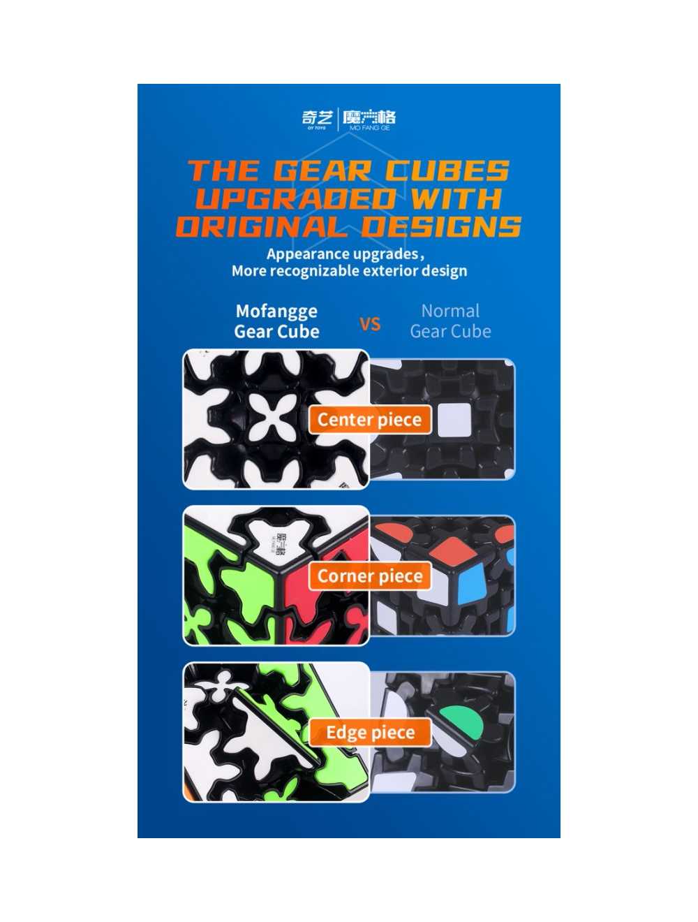 QIYI GEAR CUBE 3X3 (COLOR BOX) - immagine 4