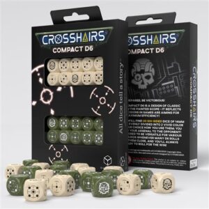 SET 20 DADI D6 COMPACT - CROSSHAIRS BEIGE/OLIVA