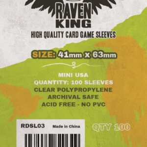 Raven King Sleeves - Bustine Protettive 41x63 mm (100) - Mini USA