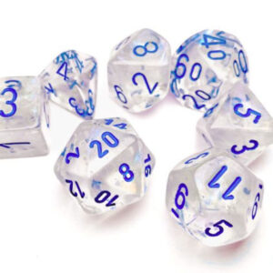 CHX 27581 - Set 7 Dadi Poliedrici - Borealis Icicle/Light Blue Luminary