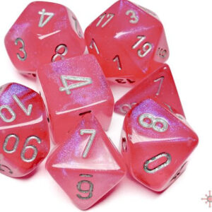 CHX 27584 - Set 7 Dadi Poliedrici - Borealis Pink/Silver Luminary