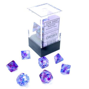 CHX 20557 - Set 7 Dadi Poliedrici MINI - Nebula Nocturnal/Blue Luminary
