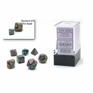 CHX 20450 - Set 7 Dadi Poliedrici MINI - Festive Mosaic/Yellow