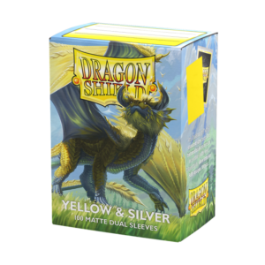 Dragon Shield - Standard Dual Sleeves Yellow & Silver Matte (100 Sleeves)
