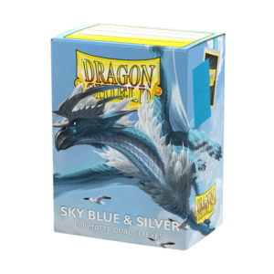 Dragon Shield - Standard Dual Sleeves Sky Blue & Silver Matte (100 Sleeves)