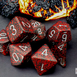 CHX 25344 - Speckled Silver Volcano Polyhedral 7-Dice Set