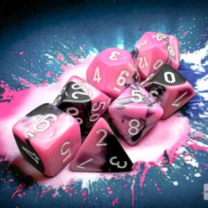 CHX 26430 - Gemini Black-Pink/white Polyhedral 7-Dice Set
