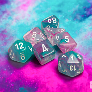 CHX 27545 - Nebula Wisteria/white Luminary Polyhedral 7-Dice Set