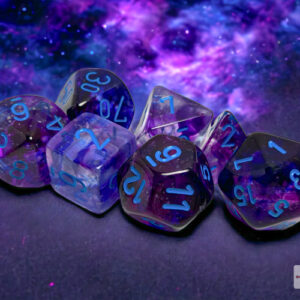 CHX 27557 - Nebula Nocturnal/blue Luminary Polyhedral 7-Dice Set