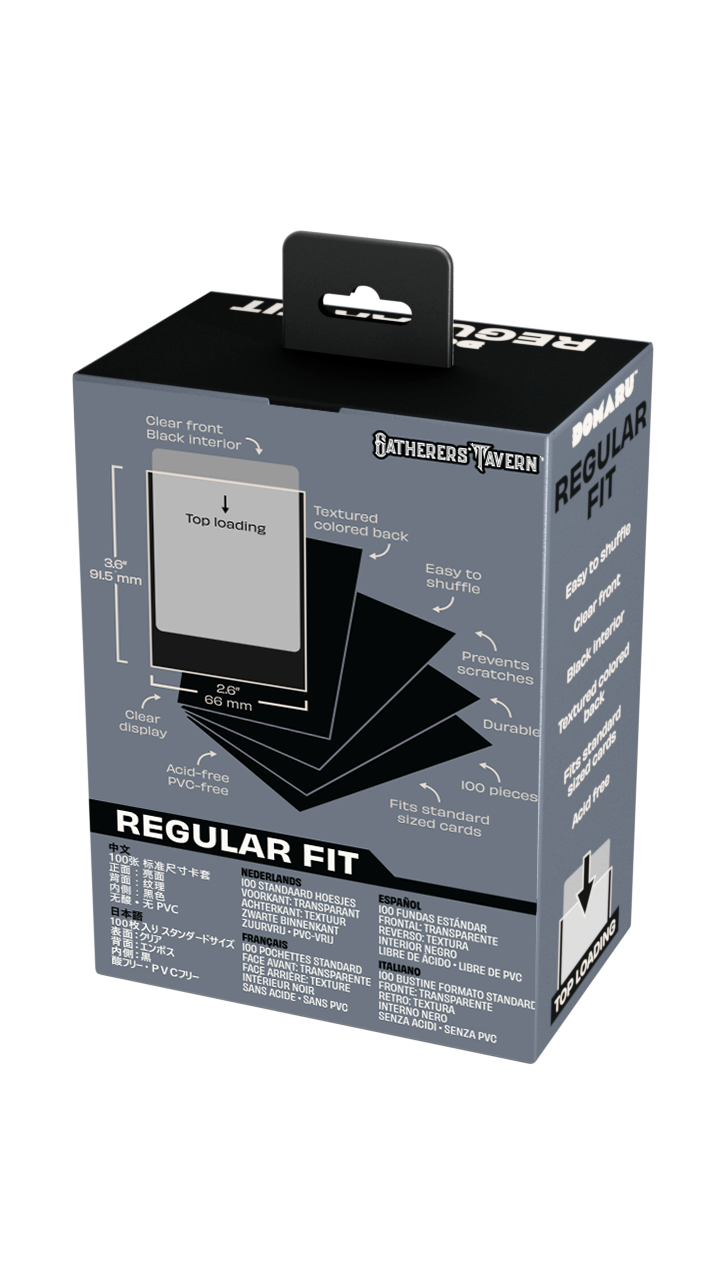 Gatherers' Tavern - DOMARU Regular Fit Sleeves: Gothic Black (100 Sleeves) - immagine 2