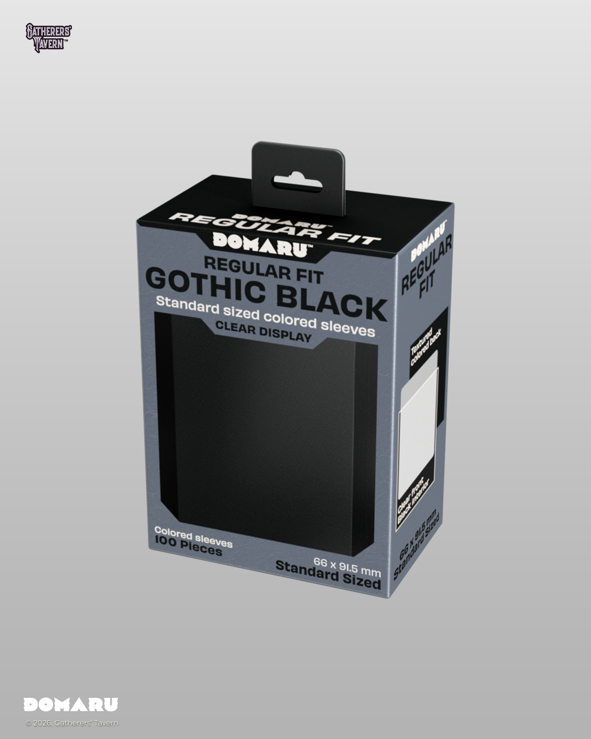 Gatherers' Tavern - DOMARU Regular Fit Sleeves: Gothic Black (100 Sleeves) - immagine 3