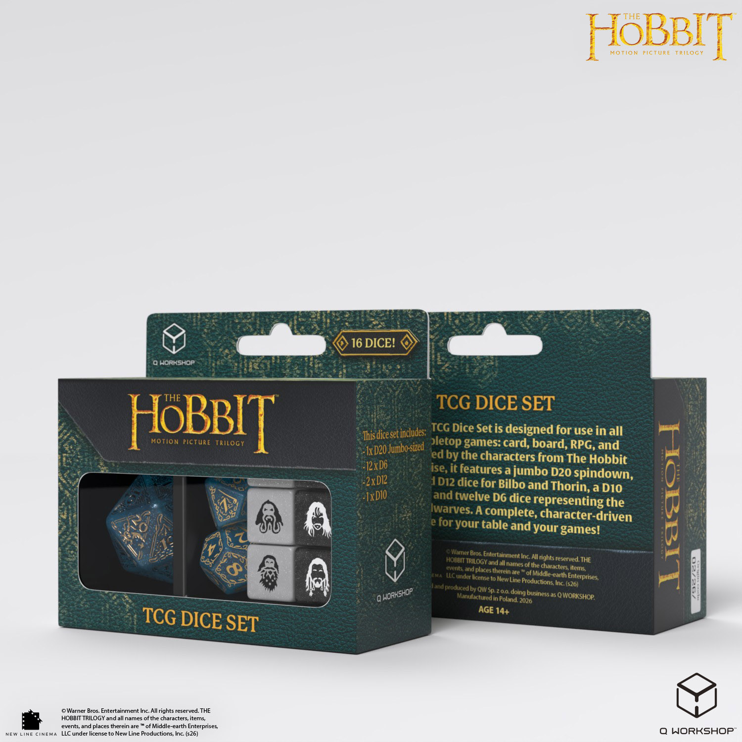 Q Workshop - The Hobbit: TCG Dice Set: Aether Vale (16 Dice) - immagine 2