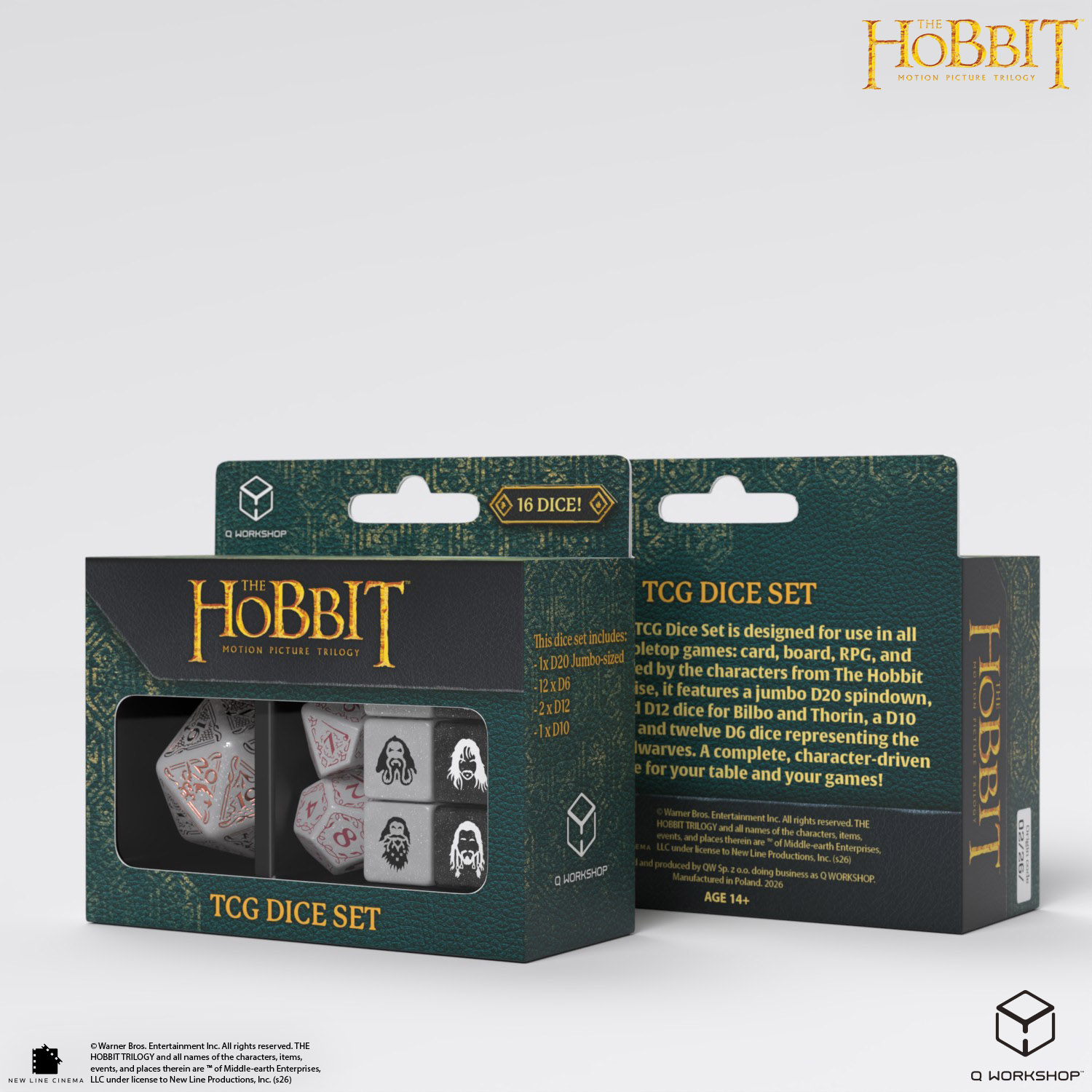 Q Workshop - The Hobbit: TCG Dice Set: Radiant Dawn (16 Dice) - immagine 2